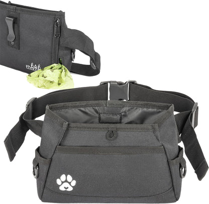 Dog Treat Pouches for Pet Training - Custom Design - Dog Treat Bag for Dog Training & Behavior Aids - Fanny Pack for Dog Walking Bag - Puppy Treat Pouch & Black Belt Bag