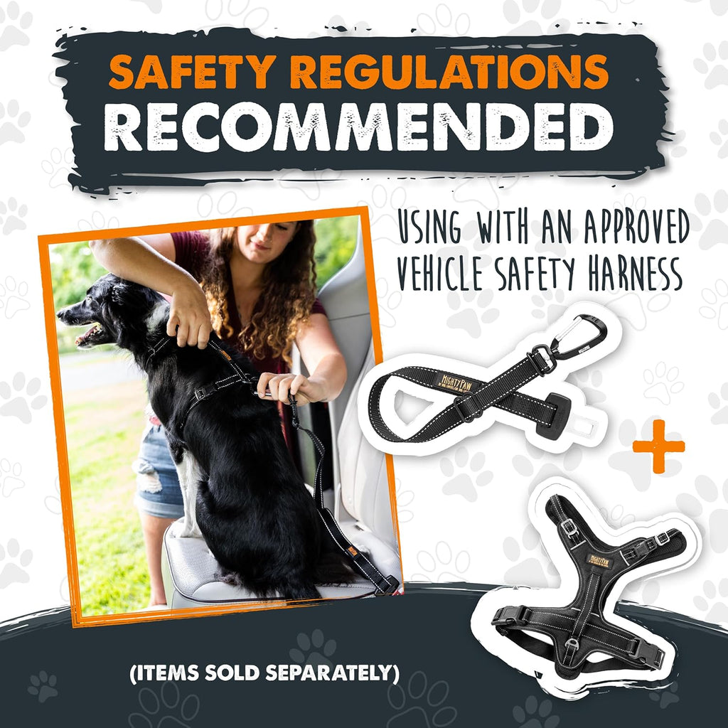Dog Seat Belt | Pet Safety Belt, Created with Human Seatbelt Material. All-Metal Hardware with Adjustable Length Strap. Exceeds Dog Safety Standards. Keep Your Dog Secure in the Car