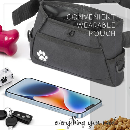 Dog Treat Pouches for Pet Training - Custom Design - Dog Treat Bag for Dog Training & Behavior Aids - Fanny Pack for Dog Walking Bag - Puppy Treat Pouch & Black Belt Bag